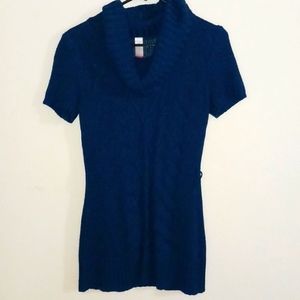 Navy blue knitted dress